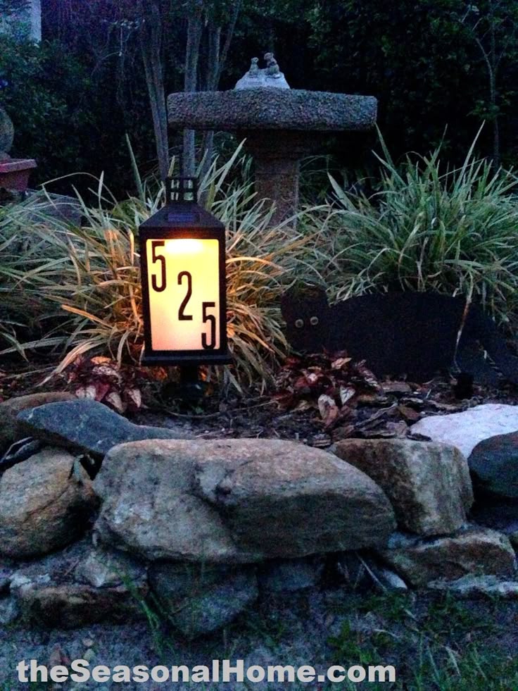 251 Best Larry S Outdoor Projects Images On Pinterest Cottage Very Cool Homemade Solar Address Lantern For Your Front Garden