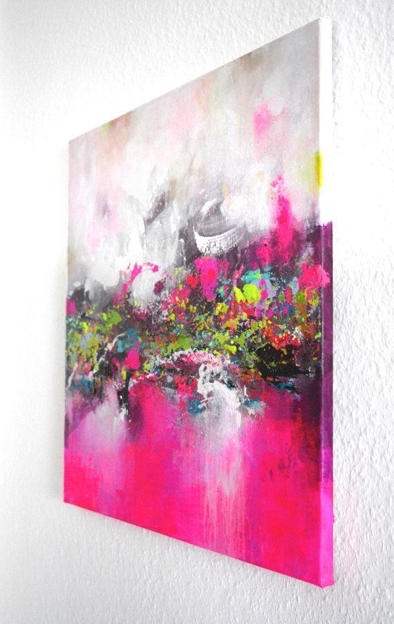 Ursprungliche Abstrakte Strukturierte Acrylmalerei Modern Von