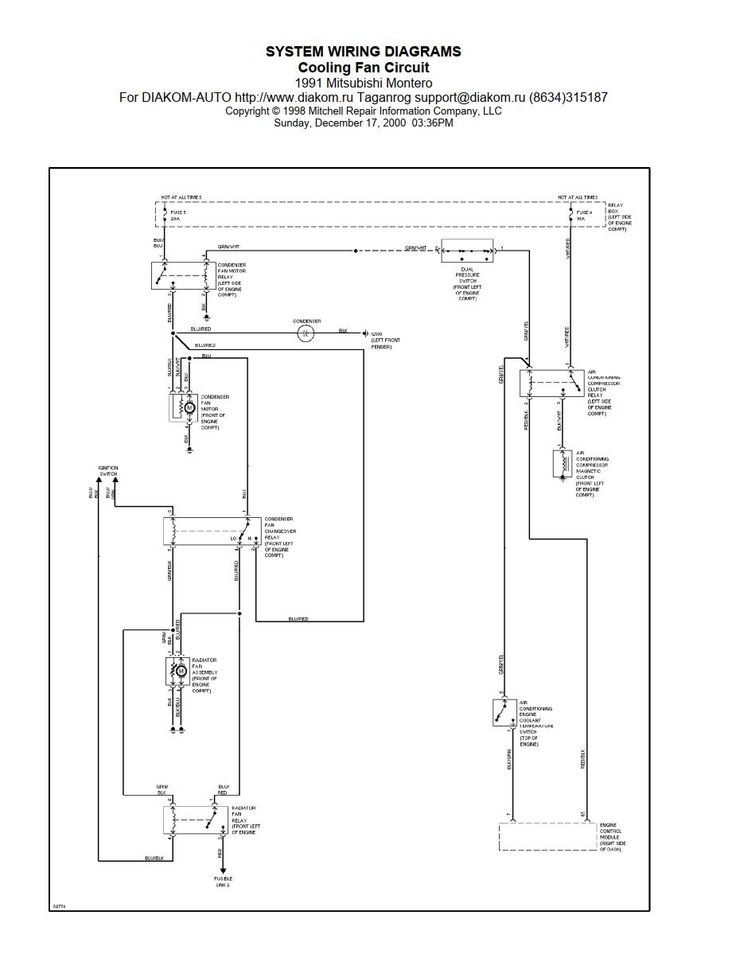 Mitsubishi Montero 1991 Wiring Diagrams