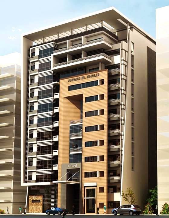 Modern architecture of the building, which looks so rich and luxury Modern architecture of the building, which looks so rich and luxury