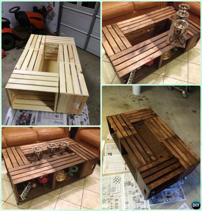 Diy Wine Wood Crate Coffee Table Free Plans Six Diy Wine Wood Crate Coffee Table Free Plans Six Сделай сам In 2019 Home Furniture