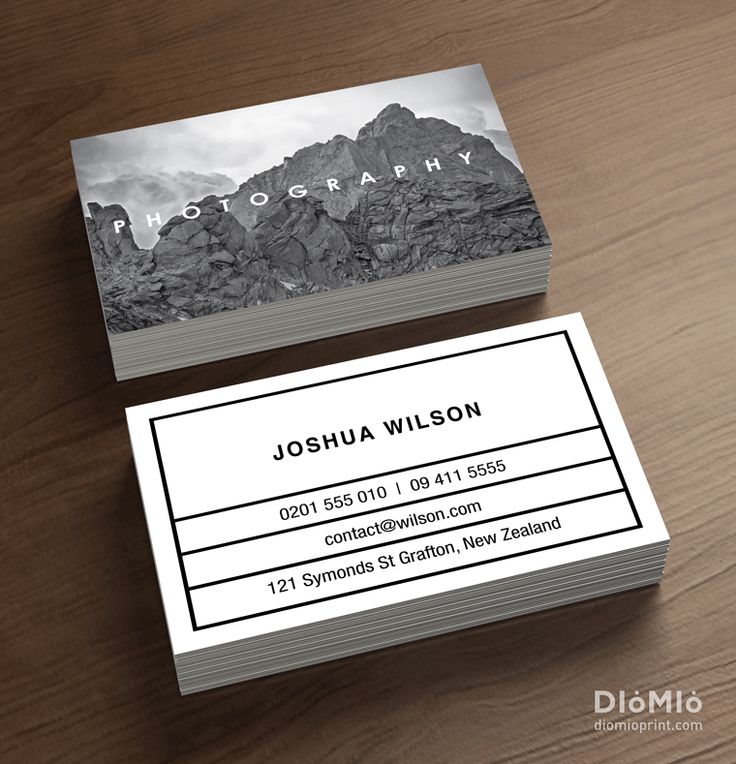 photographer business card