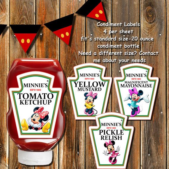 Mickey Mouse Food Labels Free Mickey Mouse Food Labels Free