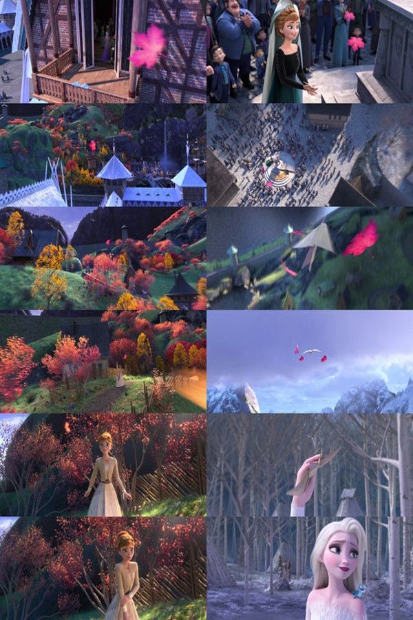 An Autumn Breeze Bridges The Distance Between The Sisters At The Start And End Of The Film Disney Frozen Elsa Disney Frozen Disney Cuties