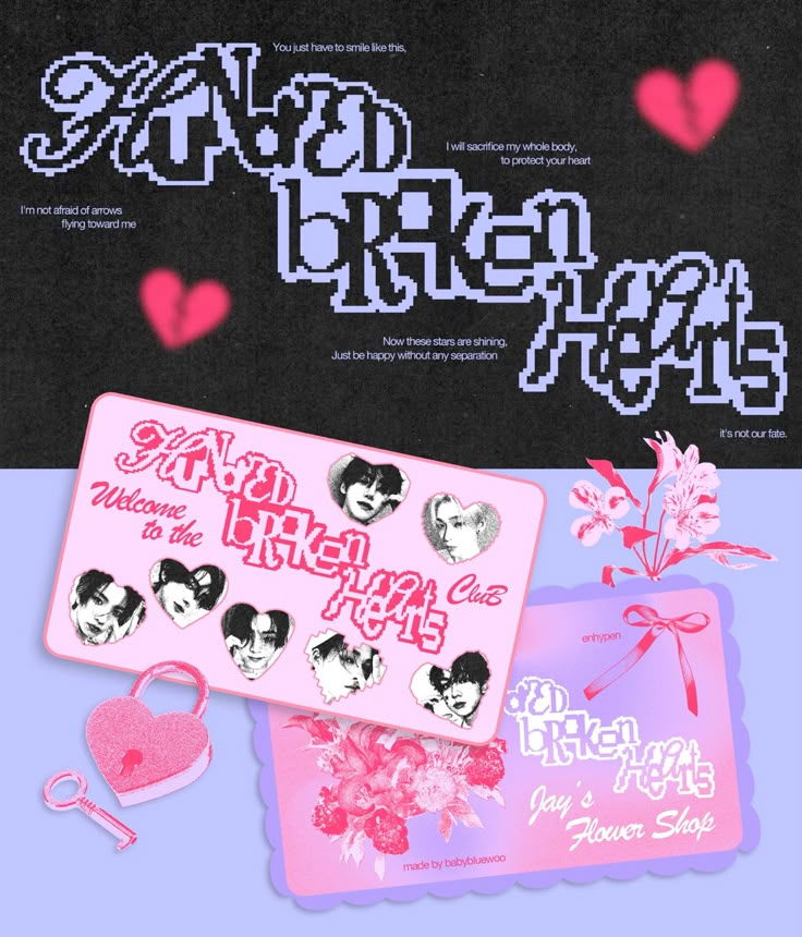 babybluewoo undred roken earts Enhypen Poster babybluewoo-undred-roken-earts-enhypen-poster