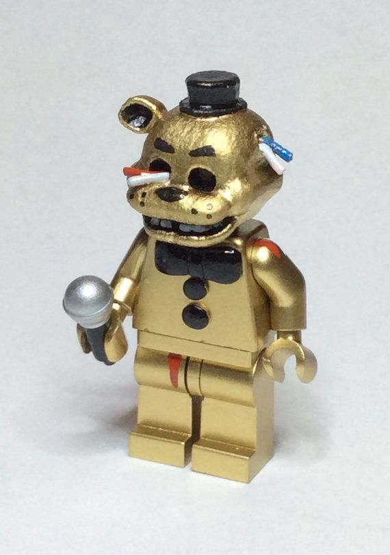 Cinq Nights at Freddies Golden Freddy Custom Lego Mini Figures Toy Chica Bonnie Cinq Nights at Freddies Golden Freddy Custom Lego Mini Figures Toy Chica Bonnie