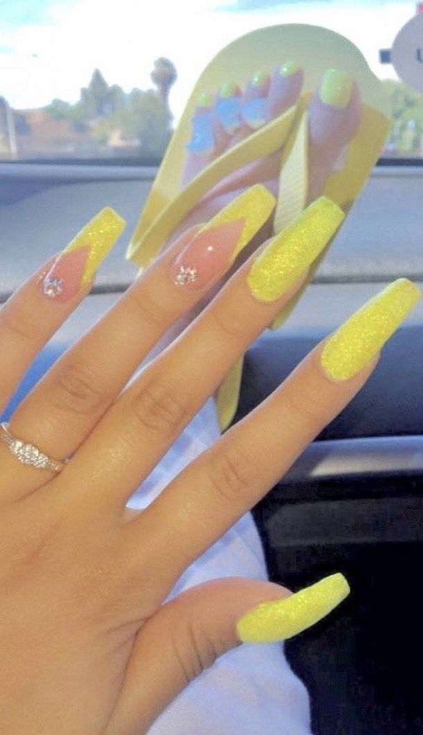 71 Neon Nail Designs That Are Perfect For Summer 49 Yellow Nails
