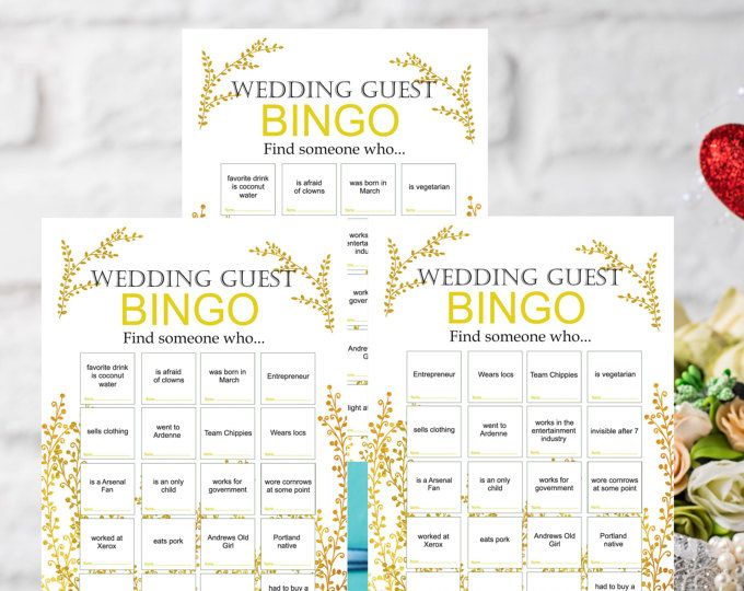 59 Best Attractive Wedding Ideas Images On Pinterest Marriage Adorable Gold Wedding Bingo This Listing Include 50 Diffe Sheets You Can