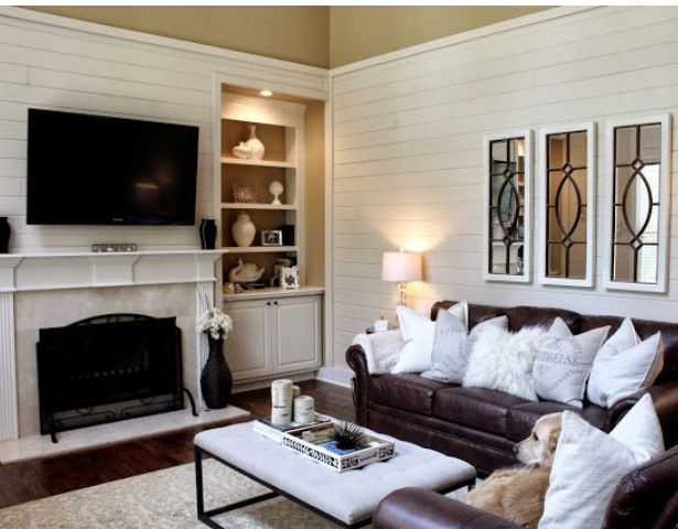 14 Best The Old Brown Leather Couch Images On Pinterest Living White Pillows On The Brown Leather Couch