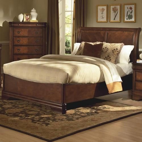 Sheridan Collection King Size Bed Traditional Cherry Wood Bedroom Furniture NEW