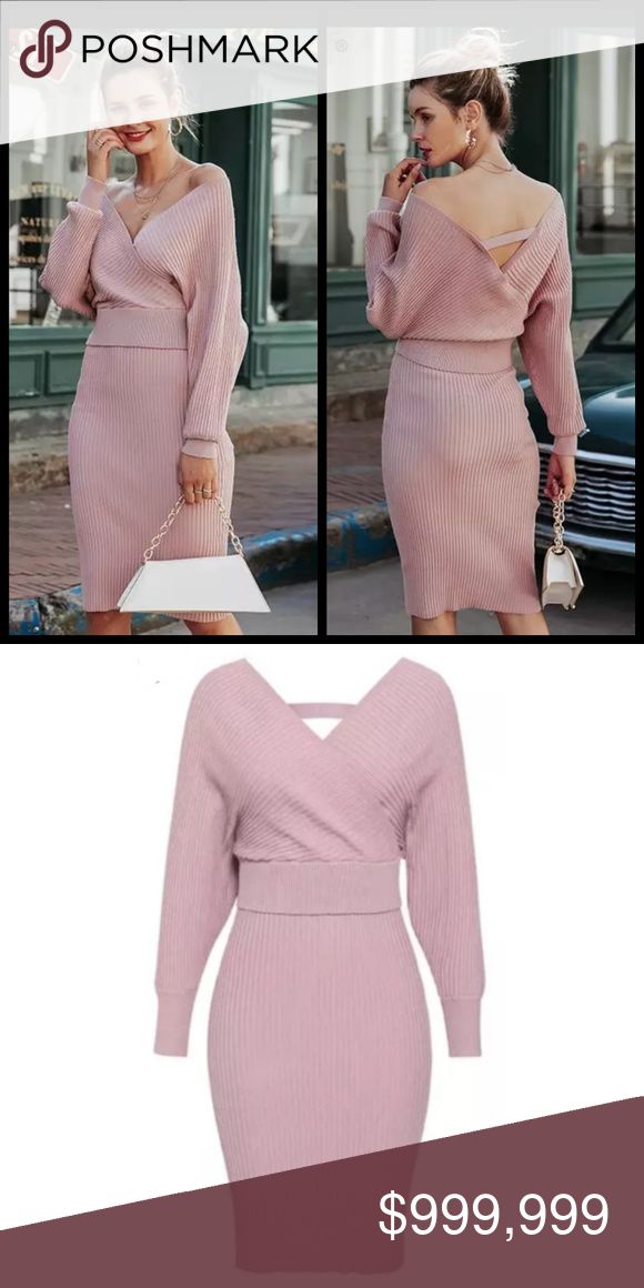 🌻Coming Soon🌻 2 Piece Off Shoulder Sweater Dress 🌻Coming Soon🌻 Roma...