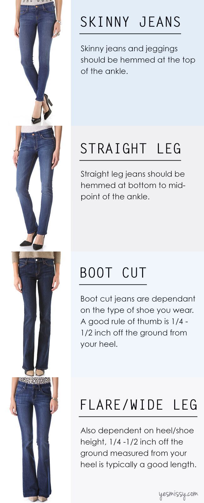 31 Insanely Useful Fashion Infographics for Women (Part-I | Jeans ...