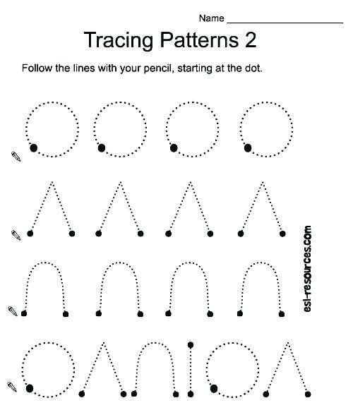 Worksheets for Kindergarten Writing Kindergarten Writing Pattern