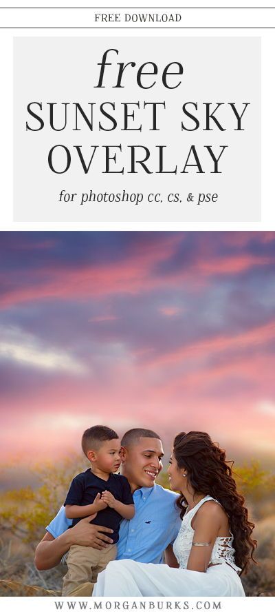 free sunset sky overlay