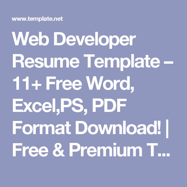 The 25+ best Web developer resume ideas on Pinterest Web - free business resume templates The 25+ best Web developer resume ideas on Pinterest Web - free business resume templates