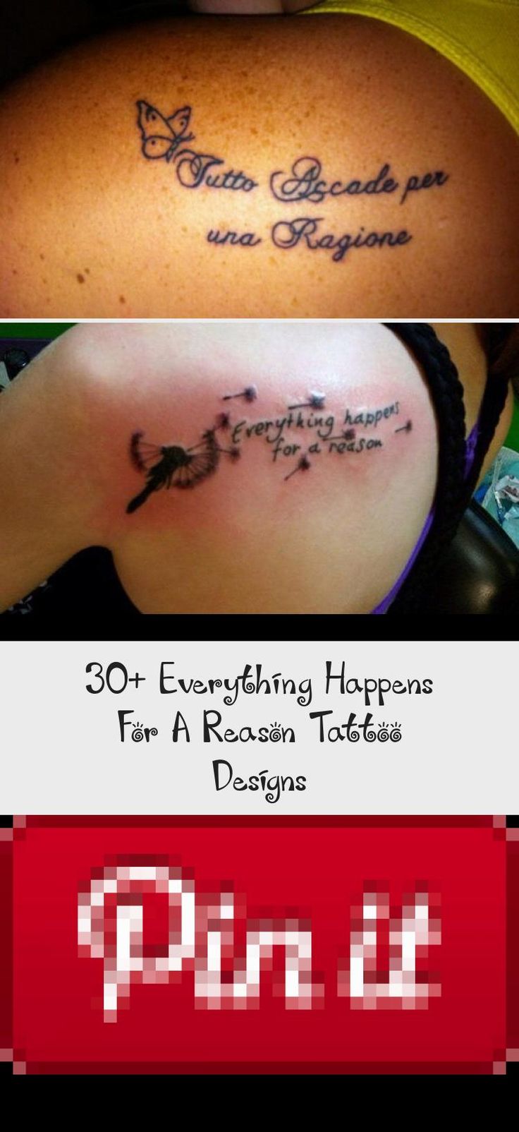30+ Everything Happens For A Reason Tattoo Designs in 2020 | Tattoo
