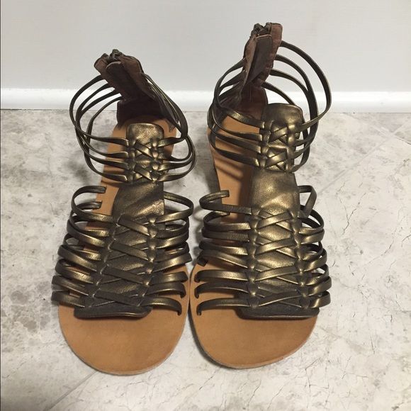 copper gladiator sandals