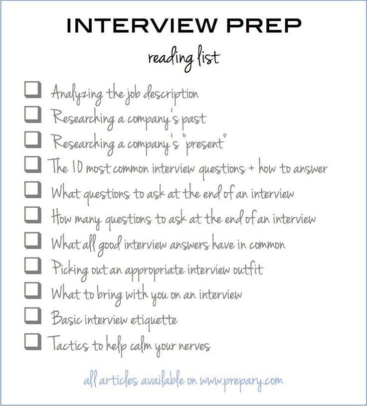 job search checklist