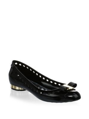 salvatore ferragamo vara bow jelly ballet flats