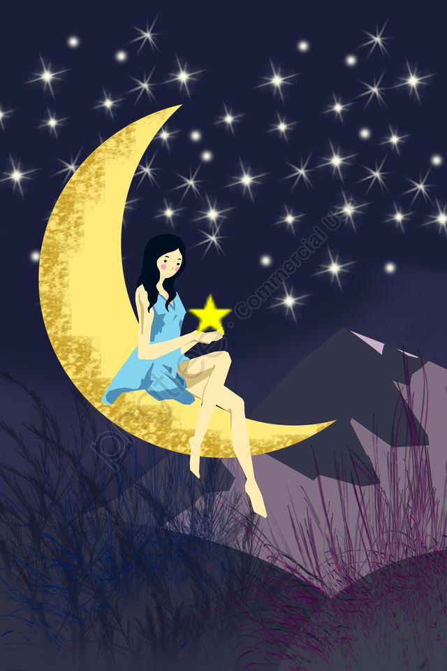 Beautiful Dream Summer Night Sky Poster Background In 2020 Night