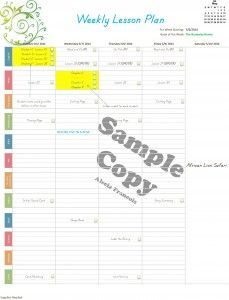 weekly school planner