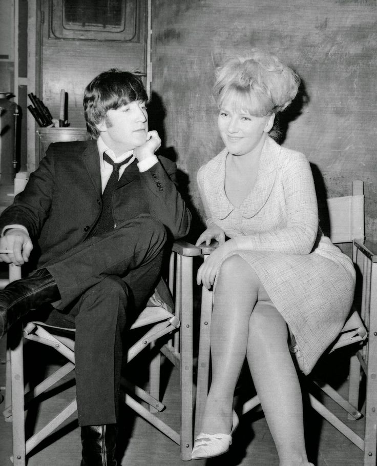 John Lennon and Julia Foster on the set of 'A Hard Day's Night' | John
