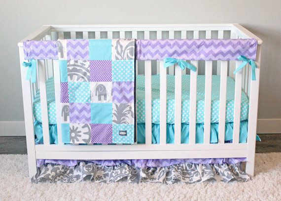 Purple And Aqua Crib Bedding Chevron Grey Dot Purple And Aqua Crib Bedding Chevron Grey Dot Baby Kiddos Elephant