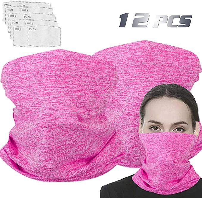 Headwear for Women,2 Pcs Fashion Chiffon Bandanas Outdoors Sun UV Protection Neck Gaiter Neckerchief