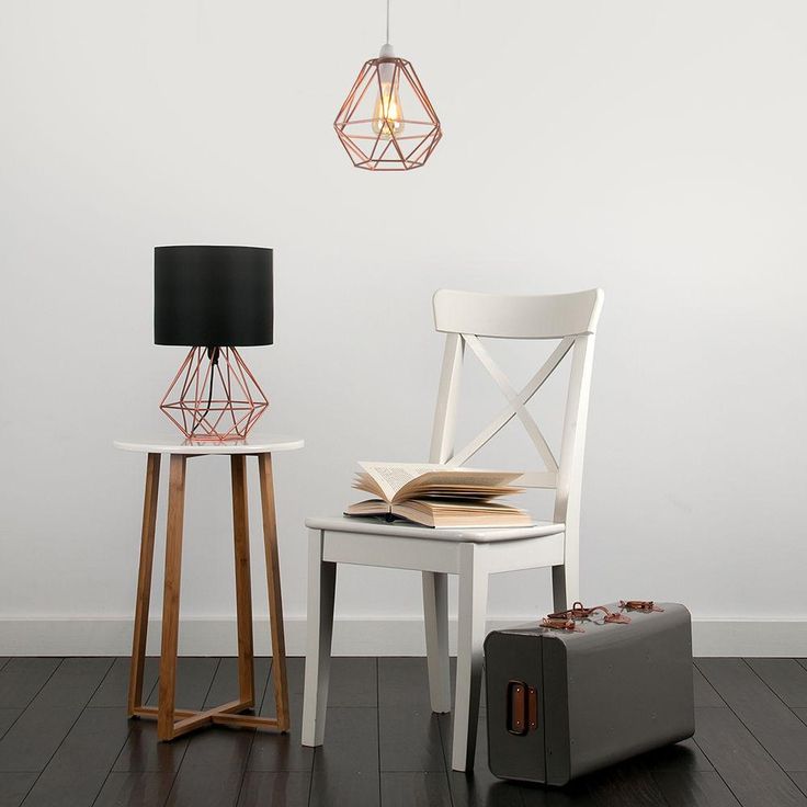 Aku Wireframe Lamp Silver Frame White Shade Aku Wireframe Lamp Silver Frame White, Angus Geometric Table Lamp With White Shade