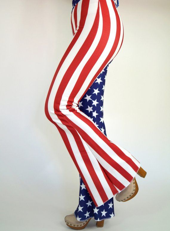 USA flag Bell bottoms//American Flag bell bottoms//4th July//Festival pants//Plus size bell bottoms//Patriotic flare pant//Gifts//Women leggings