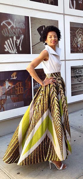 High-Low Maxi Skirt. Vlisco African Print. ◊ Full Skirt. ◊ Fu...