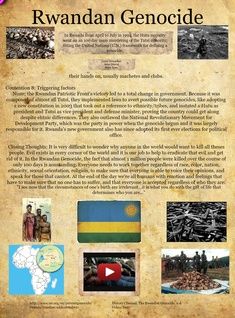 the rwandan genocide essay Rwandan genocide essay 3369 words | 14 pages the genocide was partly founded in ethno-politics, as a group of exiled hutus, the rwandan patriotic front, invaded rwanda from uganda in order to reclaim their power within rwanda from the tutsi peoples. the rwandan genocide essay Rwandan genocide essay 3369 words | 14 pages the genocide was partly founded in ethno-politics, as a group of exiled hutus, the rwandan patriotic front, invaded rwanda from uganda in order to reclaim their power within rwanda from the tutsi peoples.