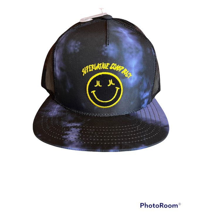 WeSC Superlative Conspiracy smiley SnapBack hat  | eBay in 2022 | Snapback hats, Wesc, Snapback