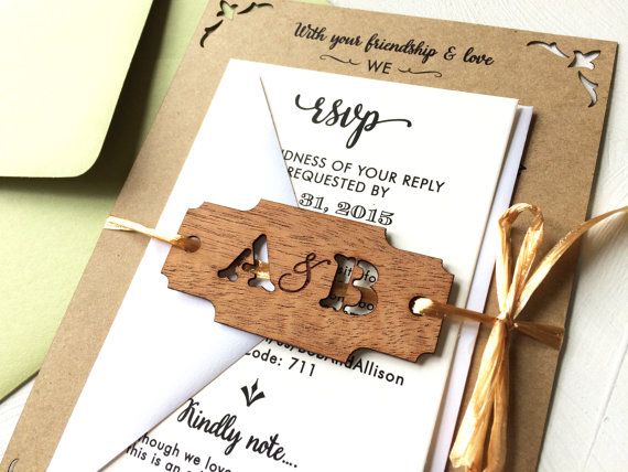 Image result for lucite and wood wedding invitation