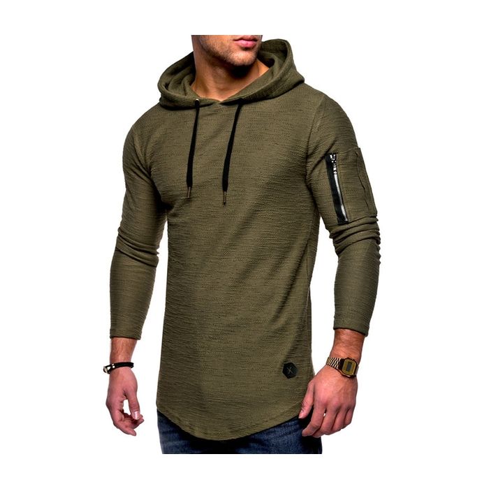 Men/'s Gothic Pullover Tops Hooded Irregular Hem Autumn Long Sleeve Blouse Shirts