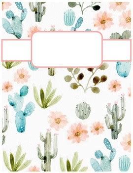 cactus print binder cover sheets by cheyenne bowen tpt cactus print