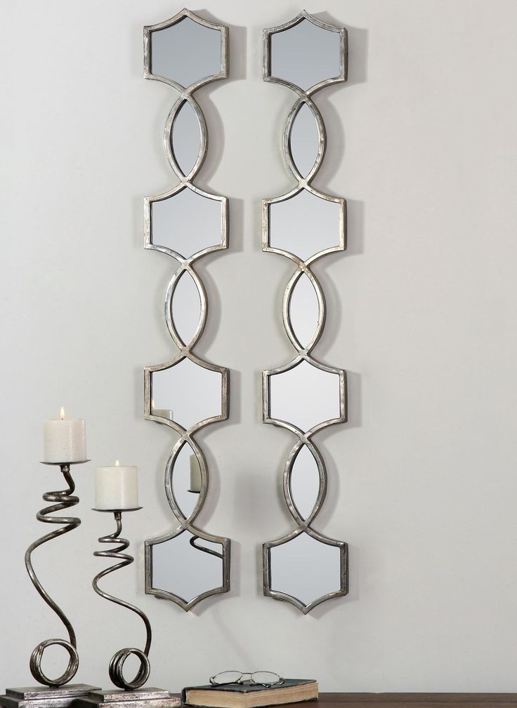 Uttermost Vizela Wall Mirror Set Of 2 Mirrors Metal Panel Uttermost Vizela Wall Mirror Set Of 2, Decorative Wall Mirrors Set Of 2