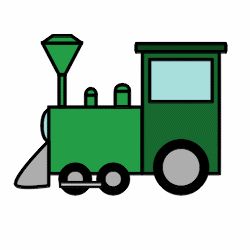 How To Draw A Cartoon Train Using Cute Basic Shapes | Train ...