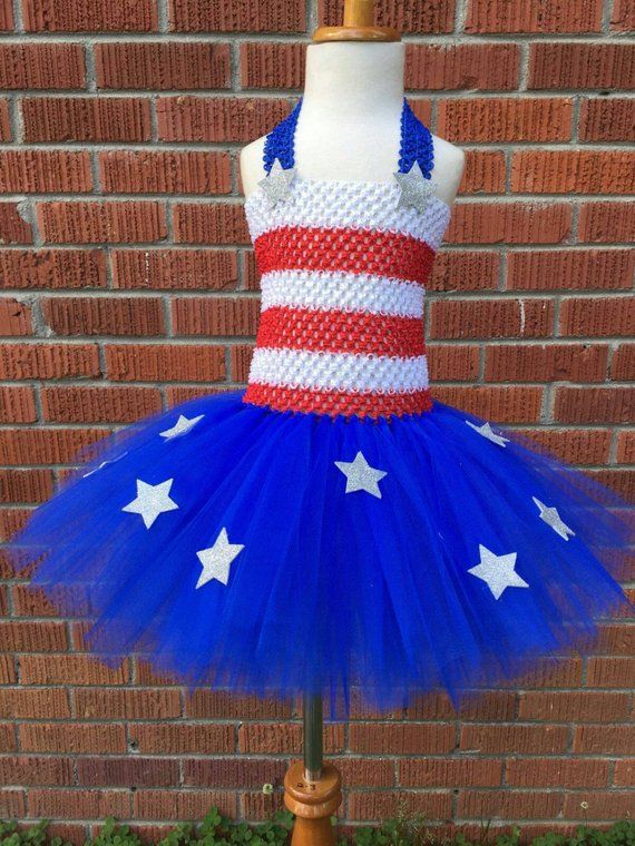 Girls July 4th Dress July 4th Tutu Red White And Blue Dress Girls Halloween Dress