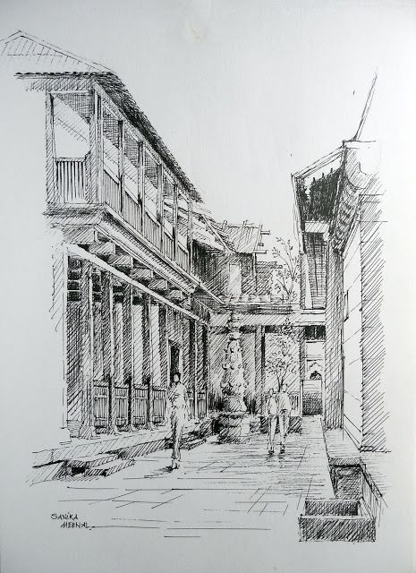 Arteworld by sanika dhanorkar pen ink sketch nageshwar mandir somwar peth Arteworld by sanika dhanorkar pen ink sketch nageshwar mandir somwar peth