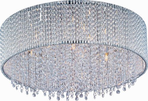 Spiral 7 Light 16 75 Polished Chrome Flush Mount At Menards Crystal Ceiling Lights Crystal Ceiling Light Lights, Led Flush Mount Lights At Menards