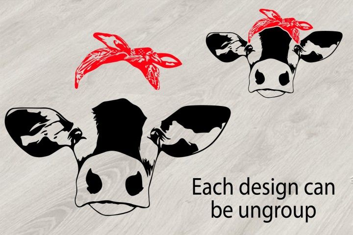Files Free Cow Bandana Svg In 2020