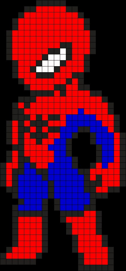 Newest Pony Bead Patterns Pixel art pattern, Spiderman pixel art, Pixel .....