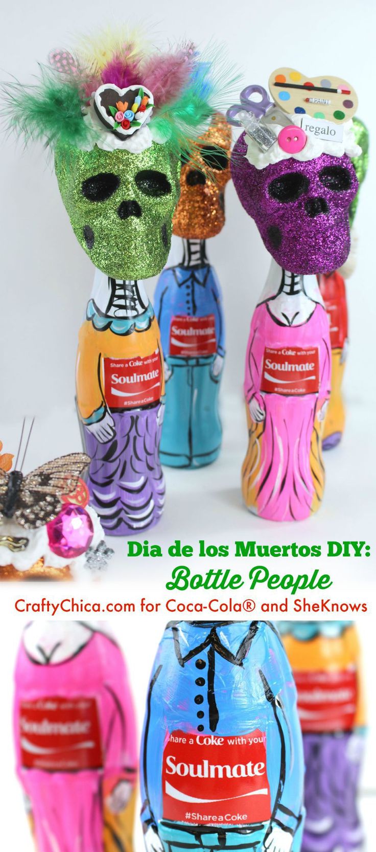 dia de los muertos bottle people