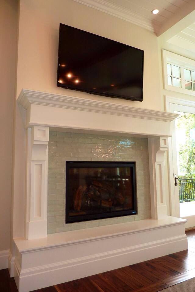 Best 25+ Subway tile fireplace ideas on Pinterest | White fireplace mantels White fireplace surround and Fire place tile ideas