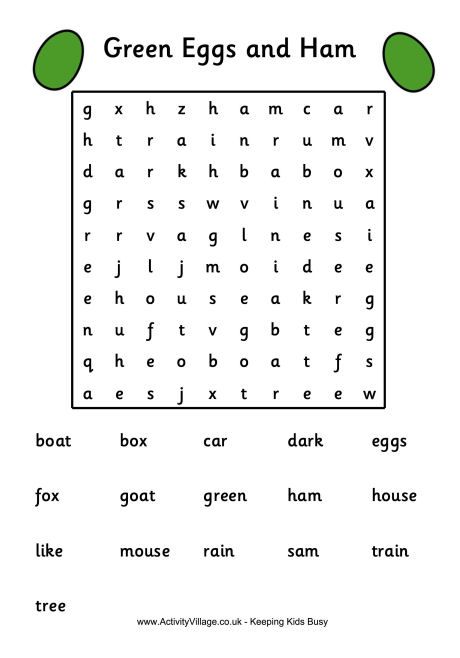 green eggs and ham text