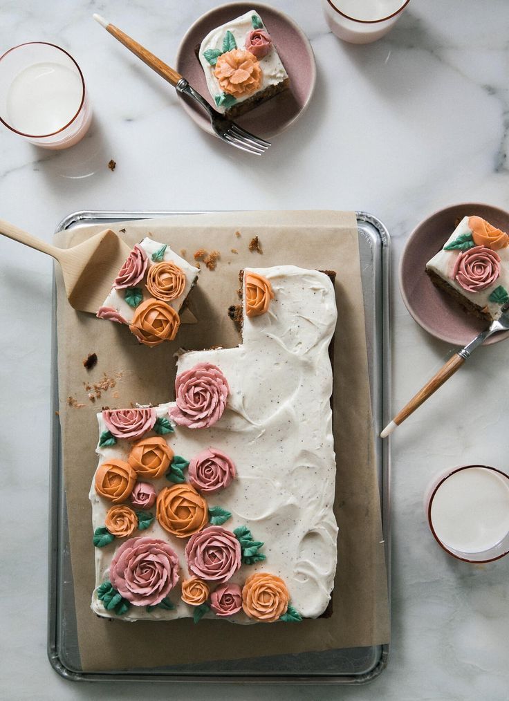 Carrot Sheet Cake with Buttercream Carrot Sheet Cake with Browned Butter