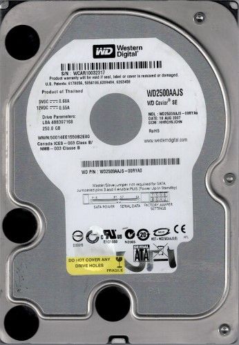 WD2500AVJB-63J5A0 250gb IDE//ATA Desktop Hard drive Western Digital