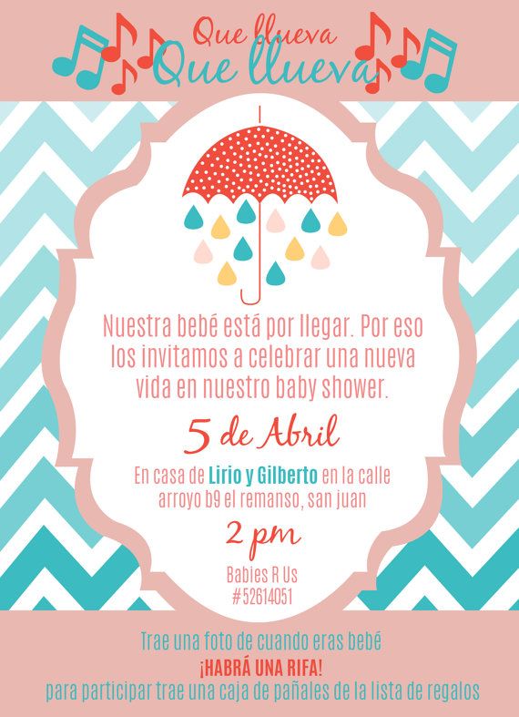 baby girl shower invite in spanish 5 25 x 7 25