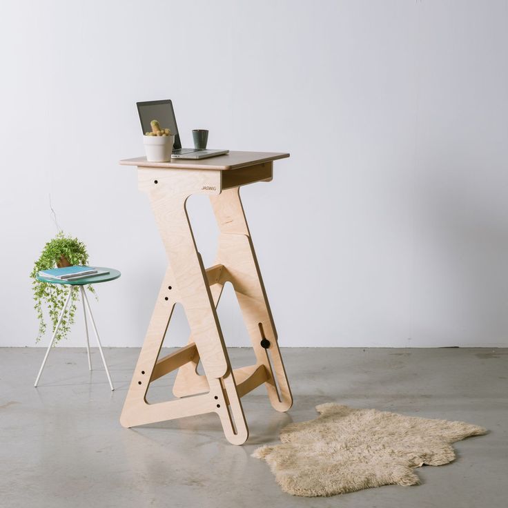 New Wooden Standing Desk Is Scandinavian Inspired And Totally Cute Design Diy Wooden Standing Desk Diy, Wooden Standing Desk Design